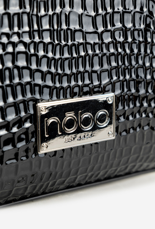 Torebka Z Ozdobnym Tłoczeniem Czarna NOBO BAG6150-M20