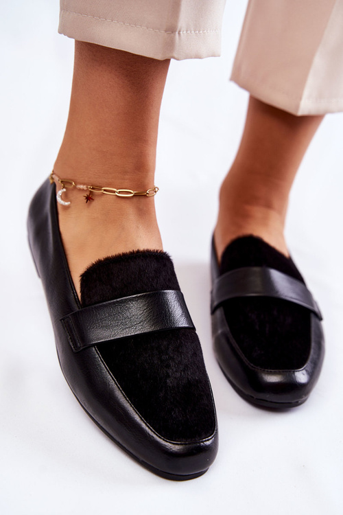 Women's Leather Loafers La.Fi 210018B-PUF Black