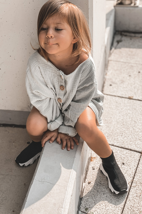 Dziecięce Młodzieżowe Obuwie Sportowe Czarne Callobe