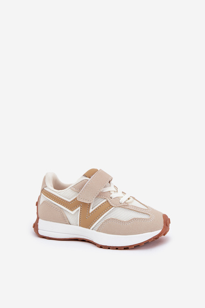 Dziecięce Sneakersy Na Rzep Beżowe Tezzu