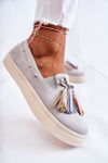 Tenisówki Trampki Damskie Slip-On Szare Venira