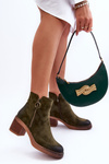 Women's Classic Suede Boots Green Limoso