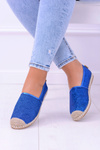 Lu Boo Cornflower Brocade Espadrilles