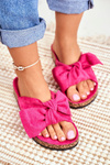 Cork Lining Flip Flops Fuchsia Wendy