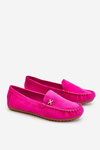 Women's Suede Loafers With Embellishments Fuchsia Leah