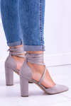Women's Tiered Stiletto pumps Grey Demmi