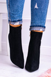 Lu Boo Black Suede Stiletto Boots Veneci