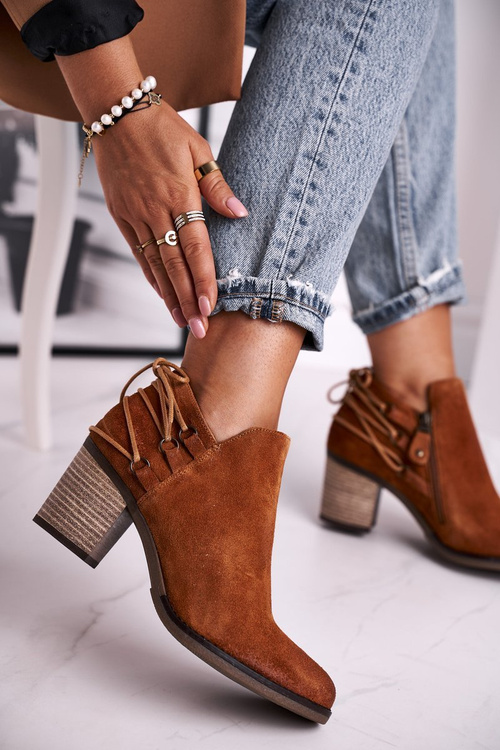 Women’s Boots On High Heel Maciejka Leather Ginger 04812-29