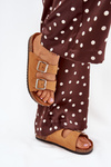 Women's Cork Platform Sandals With Buckles Camel Livara
