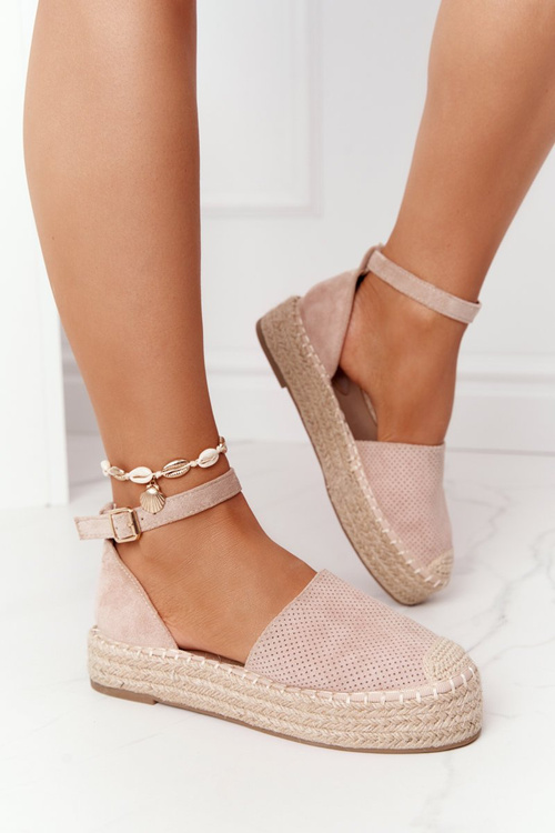 Espadrilles On A Straw Platform Beige Bali
