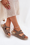 Sandały Skóra Naturalna Panterka Zazoo K1004 