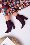 Women's Stiletto Pointed Boots Suede Purple Summe