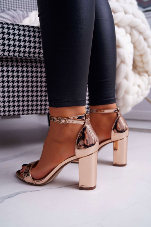 Women's Stiletto Sandals Pink Gold Huran