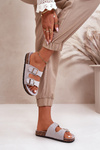 Women's Slippers On Cork Sole Grey Cortina