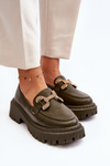 Women's Loafers With Decoration Dark Green Gargi