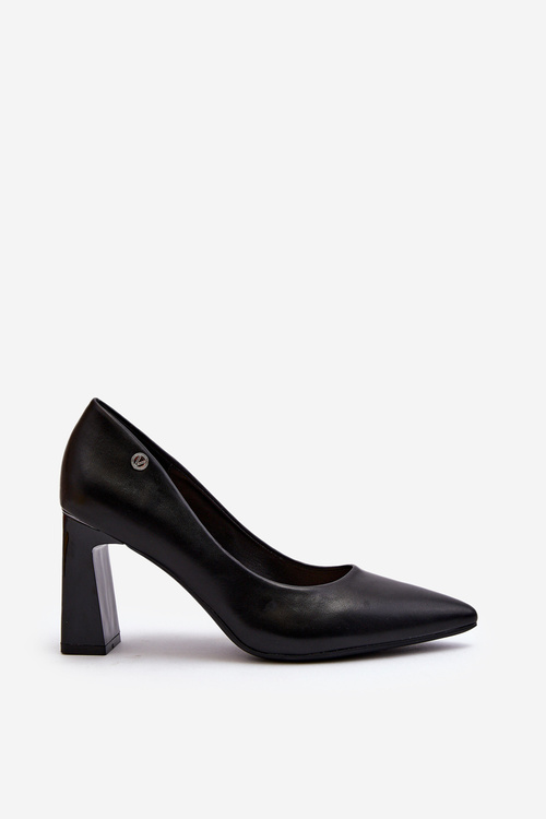 Black Eco Leather Pumps Giseleni