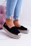 Black Suede Slip-on Espadrilles Mariako