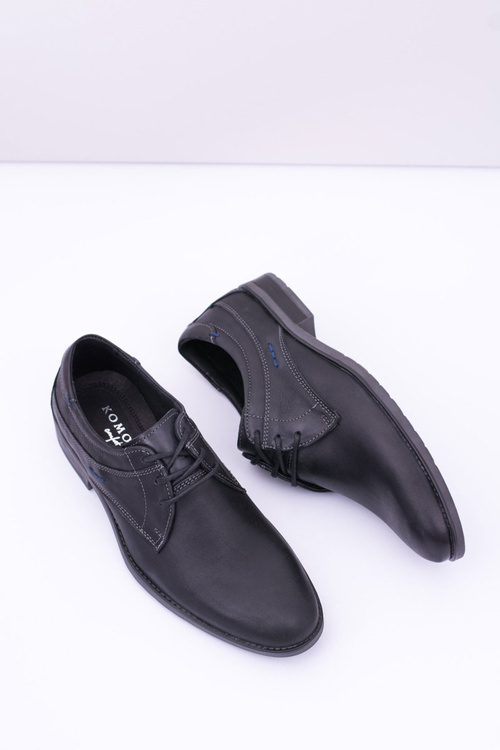 Elegant Men's Leather Half Boots Black Santiago