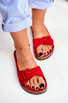 Women's Slides Red Buckle Adjustment Rosaline