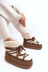 Women's Padded Snow Boots Brown Rohes