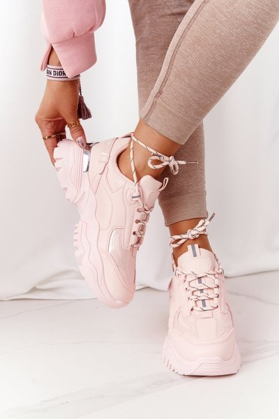 Women's Sneakers On A Chunky Sole Pink Influencer