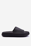 Fashion Foam Slippers On Chunky Platform Black Linnea