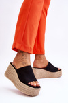 Women's Wedge And Platform Slippers Black Ysabel