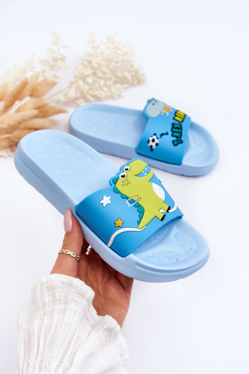 Children's Dinosaur T-Rex Slides Blue Bernis