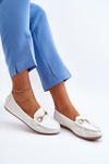 Women's Classic Moccasins with Decoration White Ainslee