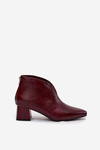 Eco Leather Women's Ankle Boots Heeled Bordeaux Rylina