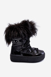 Warm Lace Up Snow Boots Black Colioris 