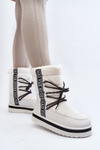 Women's Snow Boots with Lacing White Lilara