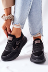 Damskie Sportowe Buty Sneakersy Czarne Bethell