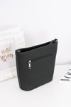 Women's Black Letter Bag with Tassel