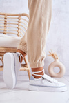 Sports Shoes On The Platform White And Blue Louisa