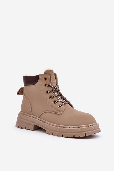 Women's Fleece-Lined Trappers Dark Beige Fenan