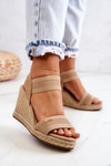 Women's Sandals On Wedge Big Star JJ274978 Beige
