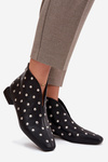 Women's ankle boots with delicate heels black Elvienne