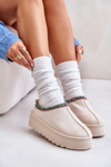 Women's Slippers On Platform With Embroidery Light Beige Neroma