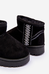 Children's Quilted Snow Boots Black Leonora