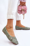 Openwork Fashionable Ballerinas Green Thiago