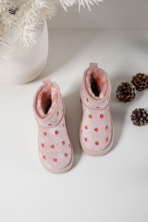 Children's Snow Boots with Strawberries Pink Gracina