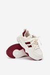 Children's Sneakers On The Platform Beige-Red Grellio