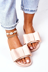 Rubber Slippers With A Bow Beige April