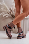 Suede High Boots With Insulation Light Brown Danity
