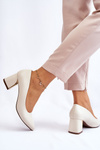 Elegant Pumps On A Heel Beige Emma