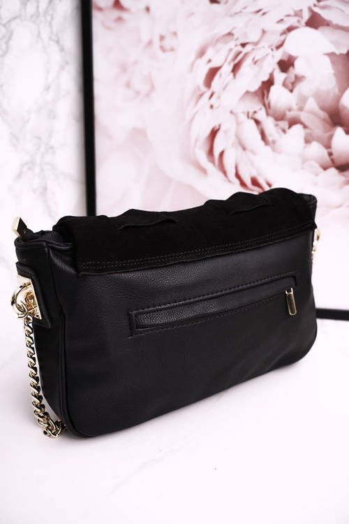 Clutch Bag With Suede Plaiting LAURA BIAGGI Black