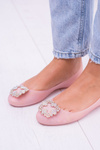 Lu Boo | Pink Rubber Ballerina Ballerina Meliski Zircons Palita