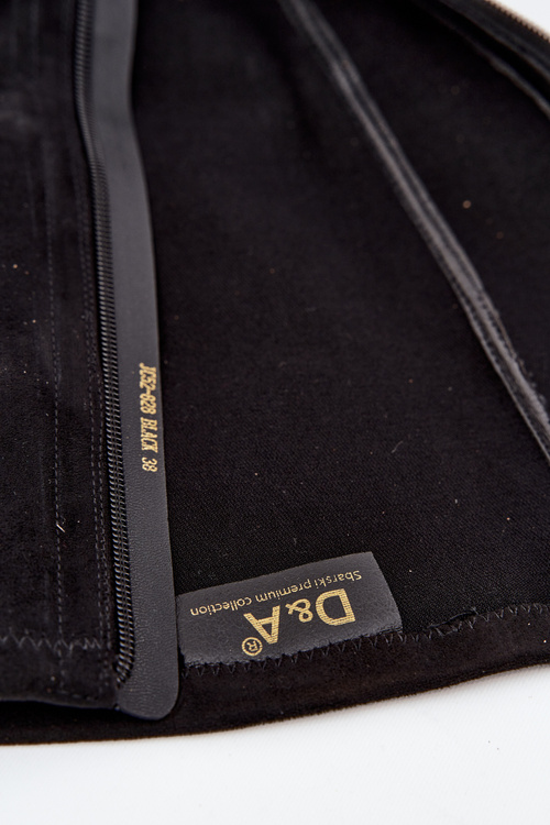 Women's Block Heel Boots with Decorative Bow D&A JC52-828 Black