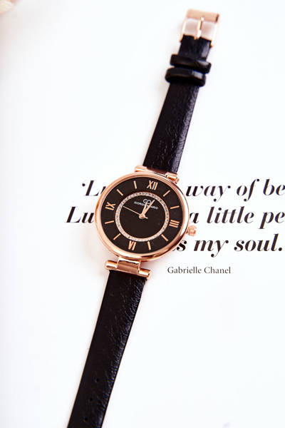 Ladies Watch With Zircons Giorgio & Dario Black